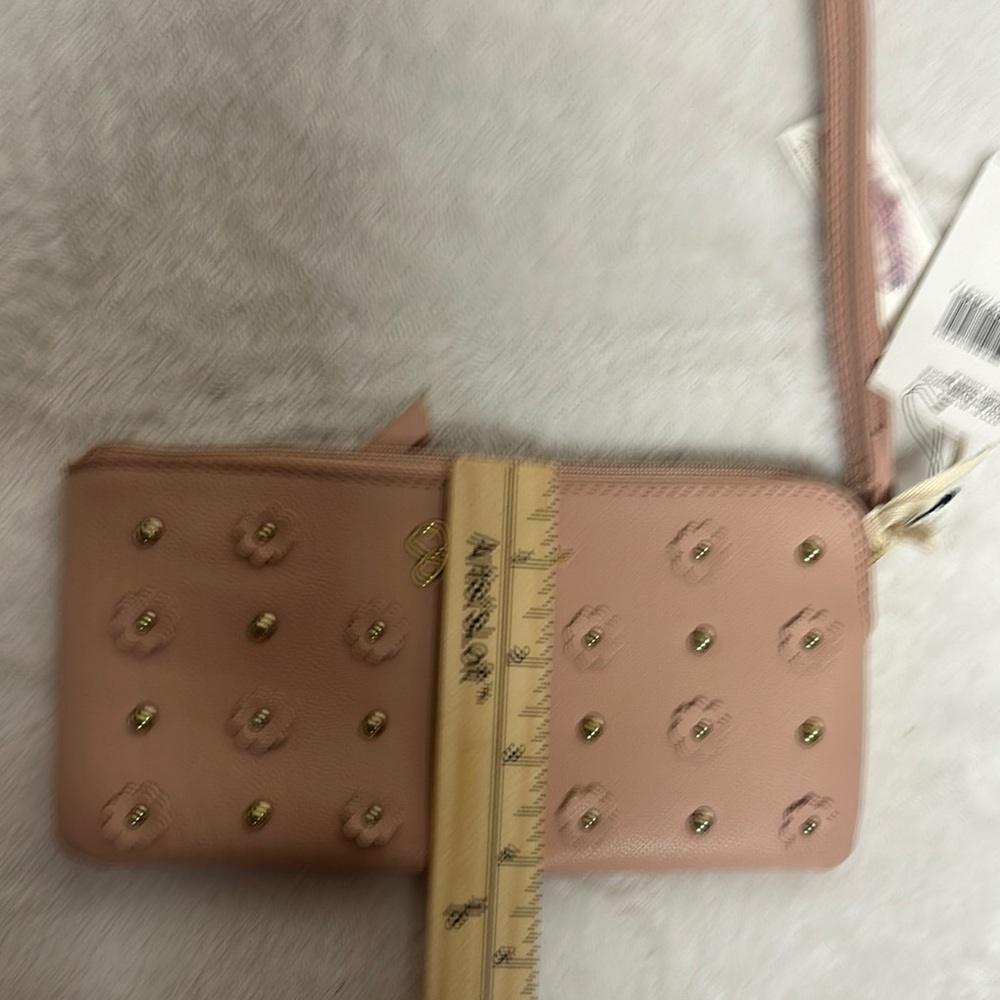 Jessica Simpson Lorelei Pink Floral Studded Wristlet-Wallet - Picture 7 of 8
